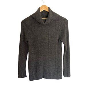 The Territory Ahead Grey Cashmere Turtleneck Sweater XSmall